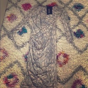 Midi Snake skin body con dress